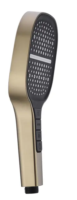Douchekop Rain Geborsteld Goud Luxe handdouche met 3-straalsoorten Douchekop Rain Geborsteld Goud Luxe handdouche met 3-straalsoorten