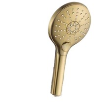 Douchekop Effeze Gegborsteld Goud verstelbare handdouche 3-straalsoorten