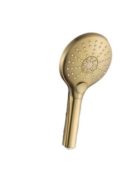 Douchekop Effeze Gegborsteld Goud verstelbare handdouche 3-straalsoorten