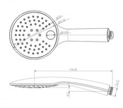 Douchekop Effeze RVS-Look verstelbare handdouche 3-straalsoorten