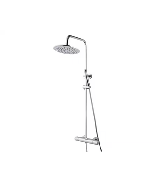 Wiesbaden Caral Opbouw Doucheset met thermostaatkraan Chroom regendouche 25cm - 29.3956