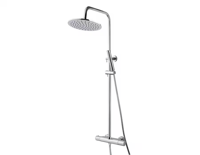 Caral Opbouw Doucheset met thermostaatkraan Chroom regendouche 25cm - 29.3956