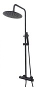 Caral Opbouw Doucheset met thermostaatkraan Mat Zwart regendouche 25cm - 29.2956
