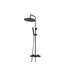 Wiesbaden Caral Opbouw Doucheset met thermostaatkraan Mat Zwart regendouche 25cm - 29.2956