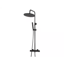 Caral Opbouw Doucheset met thermostaatkraan Gunmetal regendouche 25cm - 29.7957