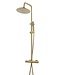 Caral Opbouw Doucheset met thermostaatkraan Geborsteld Messing regendouche 25cm - 29.5956