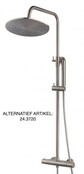 Caral Opbouw Doucheset met thermostaatkraan Geborsteld Staal regendouche 25cm - 29.2955