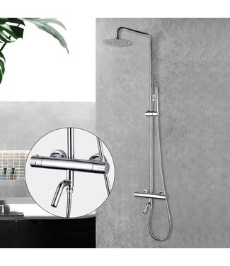 Wiesbaden Xellanz Caral Eco Chroom Opbouw Doucheset met thermostaatkraan met baduitloop - 29.3958