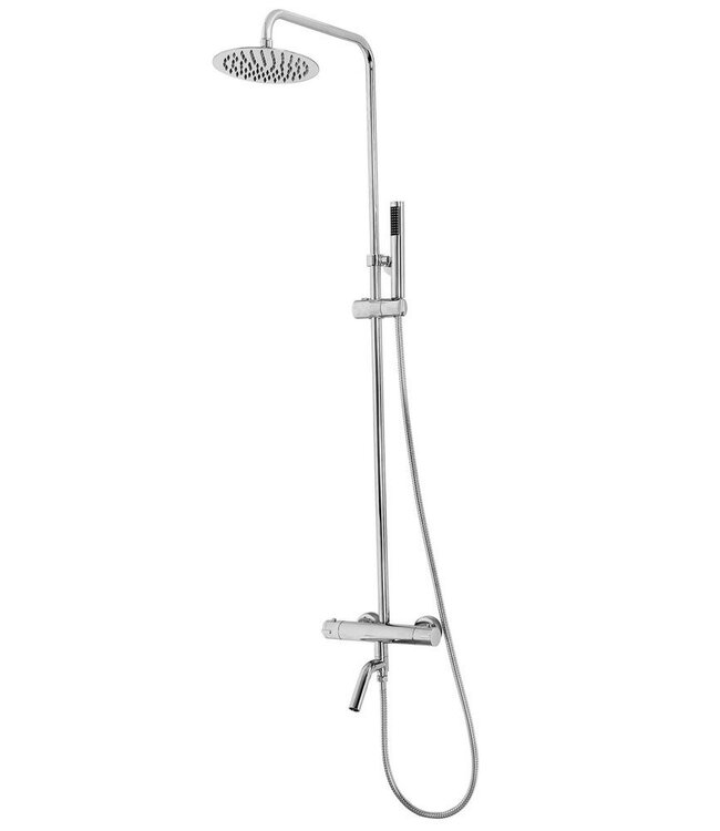 Xellanz Caral Eco Chroom Opbouw Doucheset met thermostaatkraan met baduitloop - 29.3958