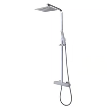 Rombo Opbouw Doucheset met thermostaatkraan Chroom vierkante regendouche 25cm - 29.3969