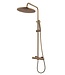 Wiesbaden Caral Opbouw Doucheset met thermostaatkraan Geborsteld Koper Brons regendouche 25cm - 29.2959