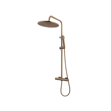 Caral Opbouw Doucheset met thermostaatkraan Geborsteld Koper Brons regendouche 25cm - 29.2959