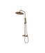 Wiesbaden Caral Opbouw Doucheset met thermostaatkraan Geborsteld Koper Brons regendouche 25cm - 29.2959