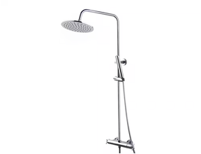 Cross Opbouw Doucheset met thermostaatkraan Chroom regendouche 25cm - 29.4050