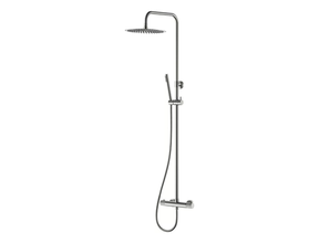 Wiesbaden Opbouw Doucheset Ribbd Geborsteld Staal met thermostaatkraan regendouche 25cm - 29.2967
