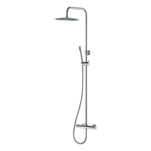 Wiesbaden Opbouw Doucheset Ribbd Chroom met thermostaatkraan regendouche 25cm - 29.2966