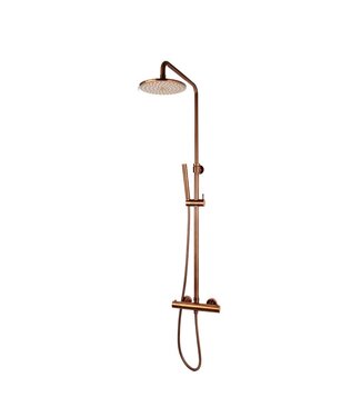 SANI-SUPPLY Opbouw Doucheset met thermostaatkraan Effeze Geborsteld Brons regendouche 30cm