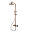 SANI-SUPPLY Opbouw Doucheset met thermostaatkraan Ribbed Geborsteld Brons regendouche 25cm