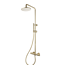 SANI-SUPPLY Opbouw Doucheset met thermostaatkraan Ribbed Geborsteld Goud regendouche 30cm