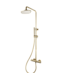SANI-SUPPLY Opbouw Doucheset met thermostaatkraan Ribbed Geborsteld Goud regendouche 30cm