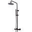 SANI-SUPPLY Opbouw Doucheset met thermostaatkraan Effeze Mat Zwart regendouche 30cm