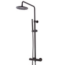 Opbouw Doucheset met thermostaatkraan Effeze Mat Zwart regendouche 25cm