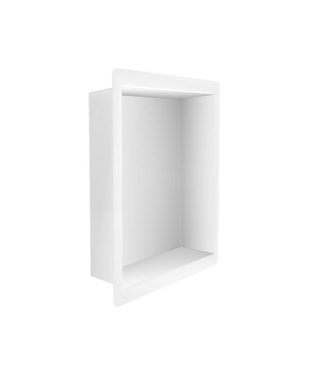 Inbouw badkamer nis Demis 30x30x7cm Mat Wit
