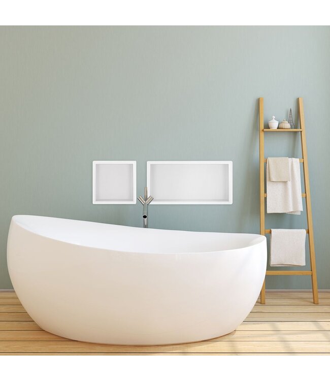 Inbouw badkamer nis Demis 30x30x7cm Mat Wit
