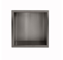 Inbouw badkamer nis Demis 30x30x7cm Gunmetal