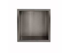 Inbouw badkamer nis Demis 30x30x7cm Gunmetal