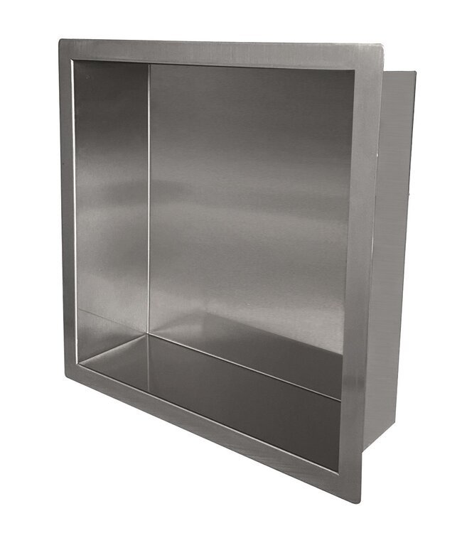 Inbouw badkamer nis Demis 30x30x7cm Gunmetal