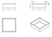 Inbouw badkamer nis Demis 30x30x7cm Geborsteld Brons Koper Inbouw badkamer nis Demis 30x30x7cm Geborsteld Brons Koper