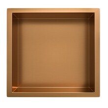 Inbouw badkamer nis Demis 30x30x7cm Geborsteld Brons Koper