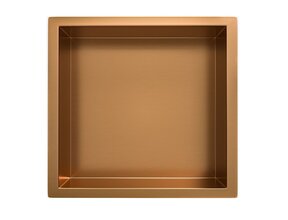 Inbouw badkamer nis Demis 30x30x7cm Geborsteld Brons Koper