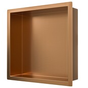 Inbouw badkamer nis Demis 30x30x7cm Geborsteld Brons Koper Inbouw badkamer nis Demis 30x30x7cm Geborsteld Brons Koper