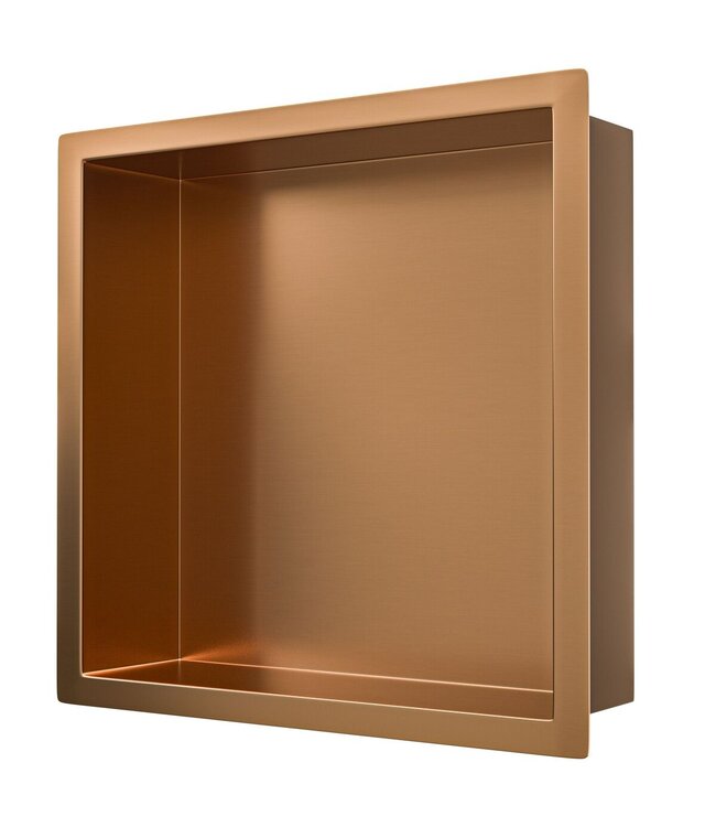 Inbouw badkamer nis Demis 30x30x7cm Geborsteld Brons Koper