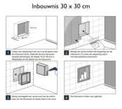 Inbouw badkamer nis Demis 30x30x7cm Geborsteld messing