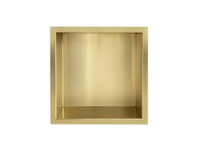 Inbouw badkamer nis Demis 30x30x7cm Geborsteld messing