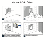 Inbouw badkamer nis Demis 30x30x10cm Geborsteld Brons Koper