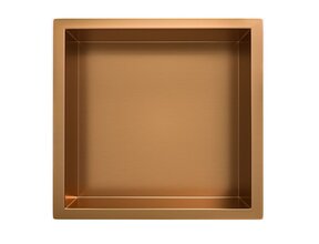 Inbouw badkamer nis Demis 30x30x10cm Geborsteld Brons Koper