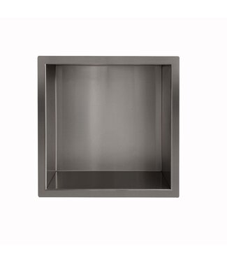 Wiesbaden Inbouw badkamer nis Demis 30x30x10cm Gunmetal
