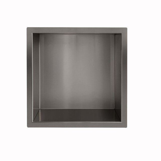 Inbouw badkamer nis Demis 30x30x10cm Gunmetal Inbouw badkamer nis Demis 30x30x10cm Gunmetal