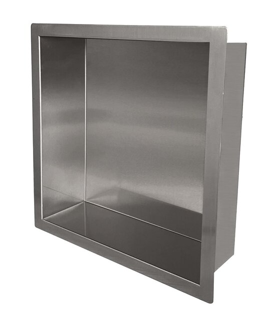 Inbouw badkamer nis Demis 30x30x10cm Gunmetal Inbouw badkamer nis Demis 30x30x10cm Gunmetal
