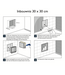 Inbouw badkamer nis Demis 30x30x10cm RVS