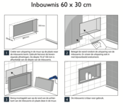 Inbouw badkamer nis Demis 60x30x7cm RVS