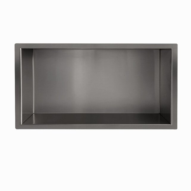 Inbouw badkamer nis Demis 60x30x7cm Gunmetal Inbouw badkamer nis Demis 60x30x7cm Gunmetal