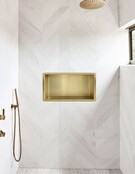 Inbouw badkamer nis Demis 60x30x7cm Geborsteld Messing