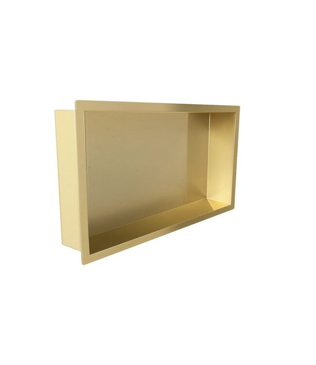 Inbouw badkamer nis Demis 60x30x7cm Geborsteld Messing