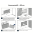 Inbouw badkamer nis Demis 60x30x7cm Geborsteld koper brons