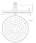 Wiesbaden Caral Regendouche douchekop 20cm Mat Zwart - 29.2815